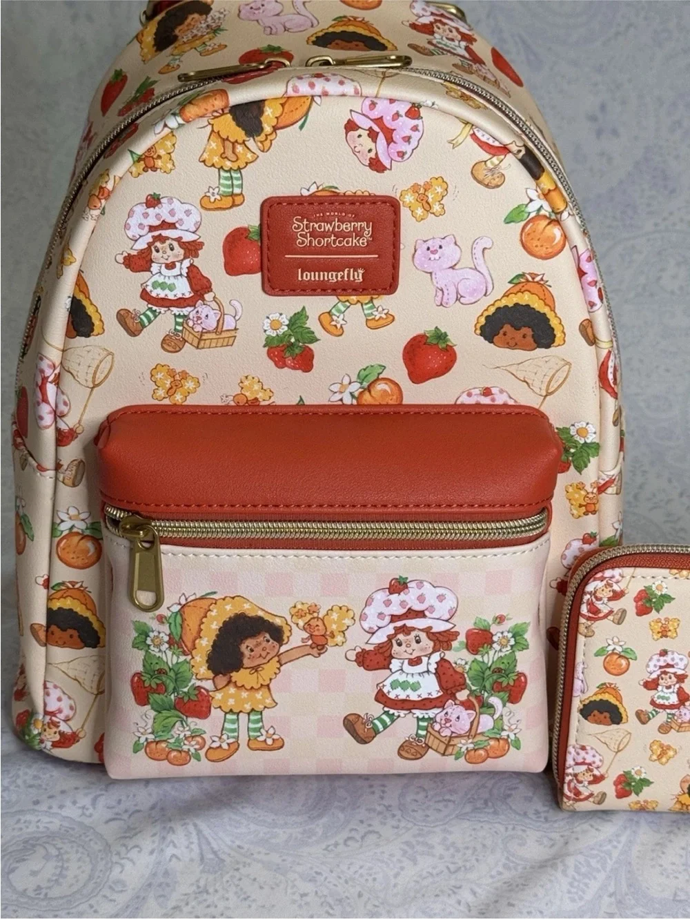 Loungefly Strawberry Shortcake & Orange Blossom Faux Pebbled Leather Set